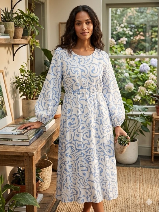 Girl And The Sun Dresses & Skirts - Girl and the sun Light Blue and White dress, women’s size medium